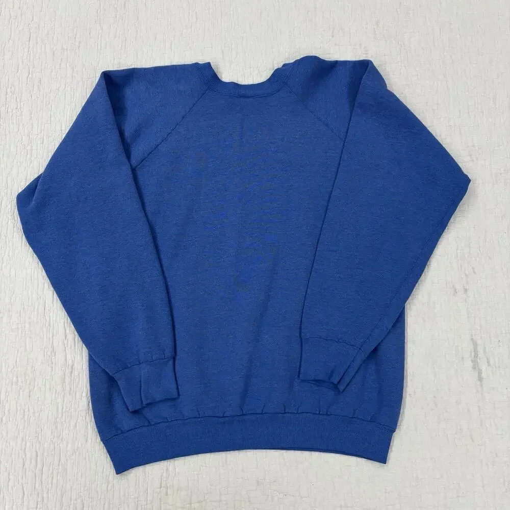 Vintage 90s Nike Flight Air Jordan Swoosh Crewneck Sweatshirt Mens XL Royal Blue